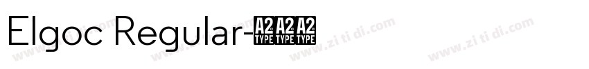 Elgoc Regular字体转换